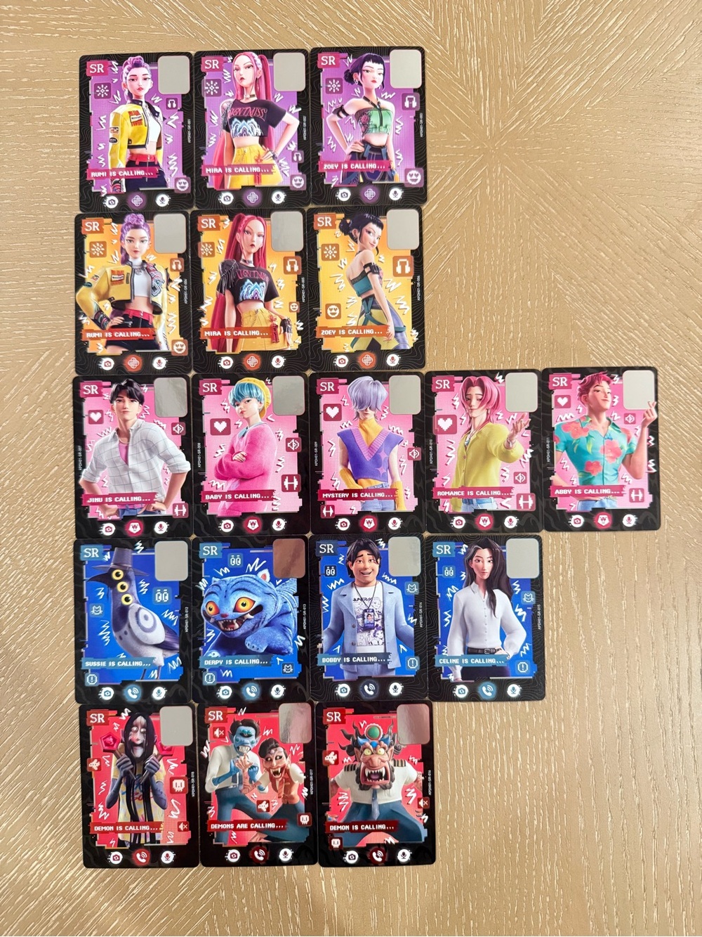 Kpop Demon Hunters Complete SR Set